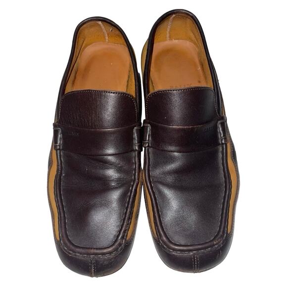 Bally Rumo Two Tone Brown Leather Loafers     Size: US 9  EU 8 E - Picture 2 of 8